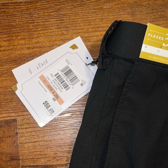 NWT J.M. Haggar Classic Fit Black Dress Pants Joe Men’s Trousers Size 42x29 - Picture 6 of 9